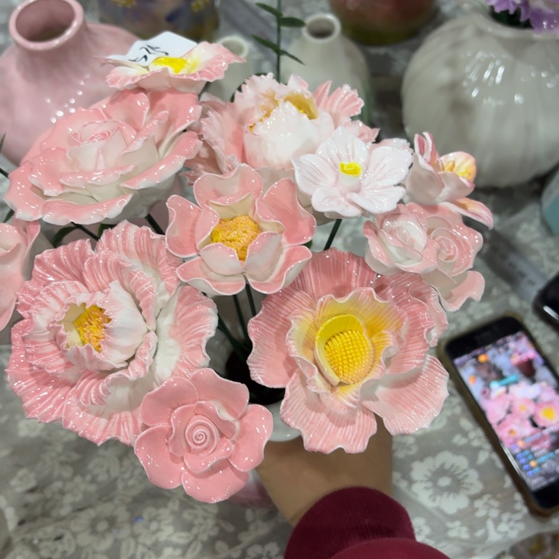 陶瓷花，拍满20发货，退款拉黑2525