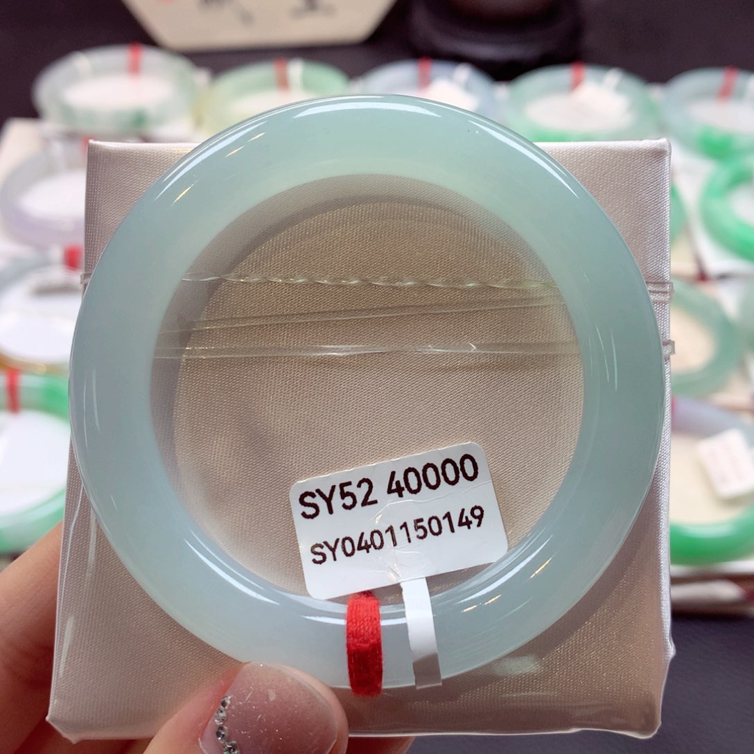 翡翠手镯未镶嵌6圆条77