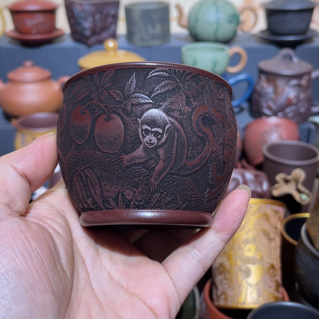 原矿紫砂手工主人杯