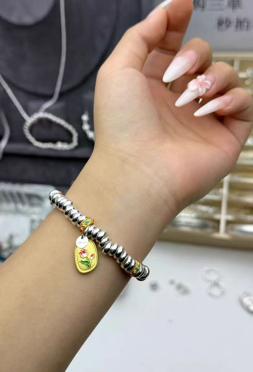 郁金香盘缠  精品银 手链