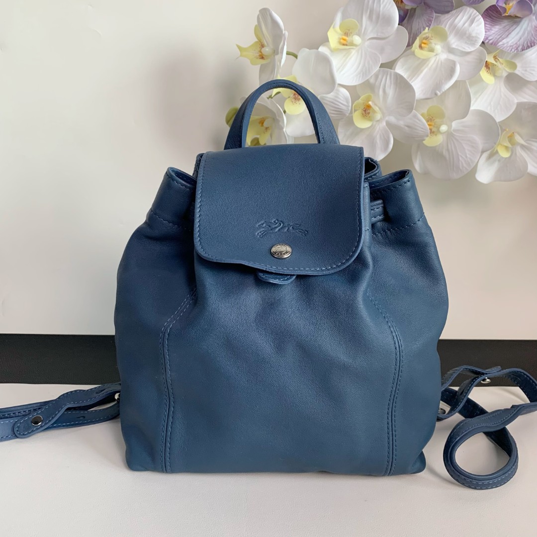 95新 LONGCHAMP/珑骧 【98新】longchamp小羊皮双肩23新款