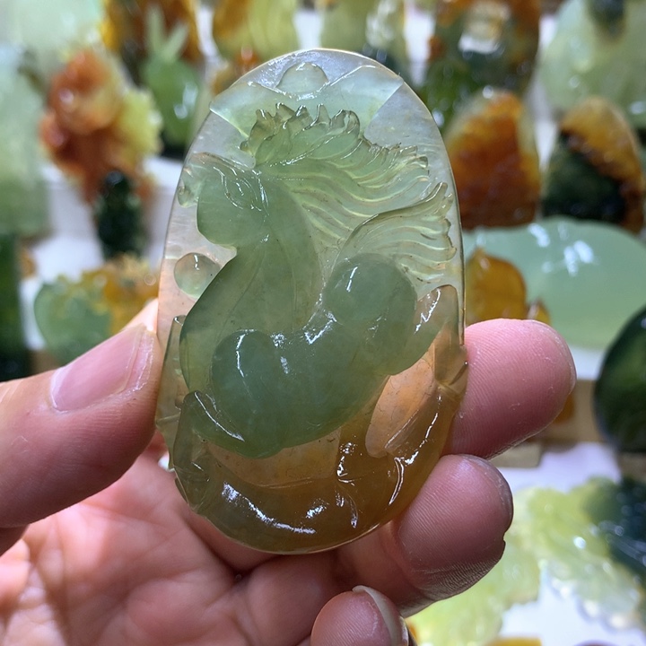 蛇纹石玉珠宝半成品未镶嵌