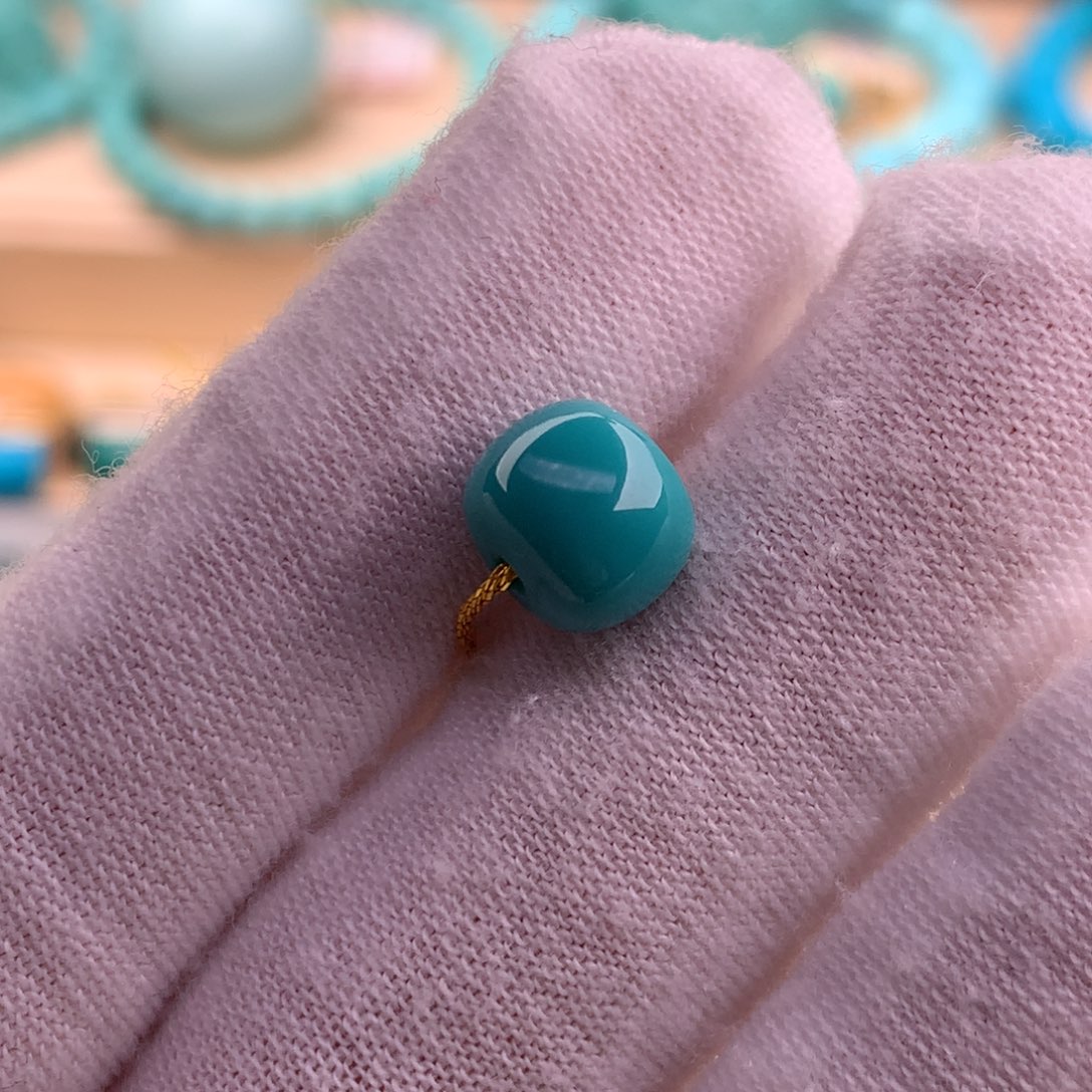 绿松石珠宝奇石未镶嵌8.8×7.4