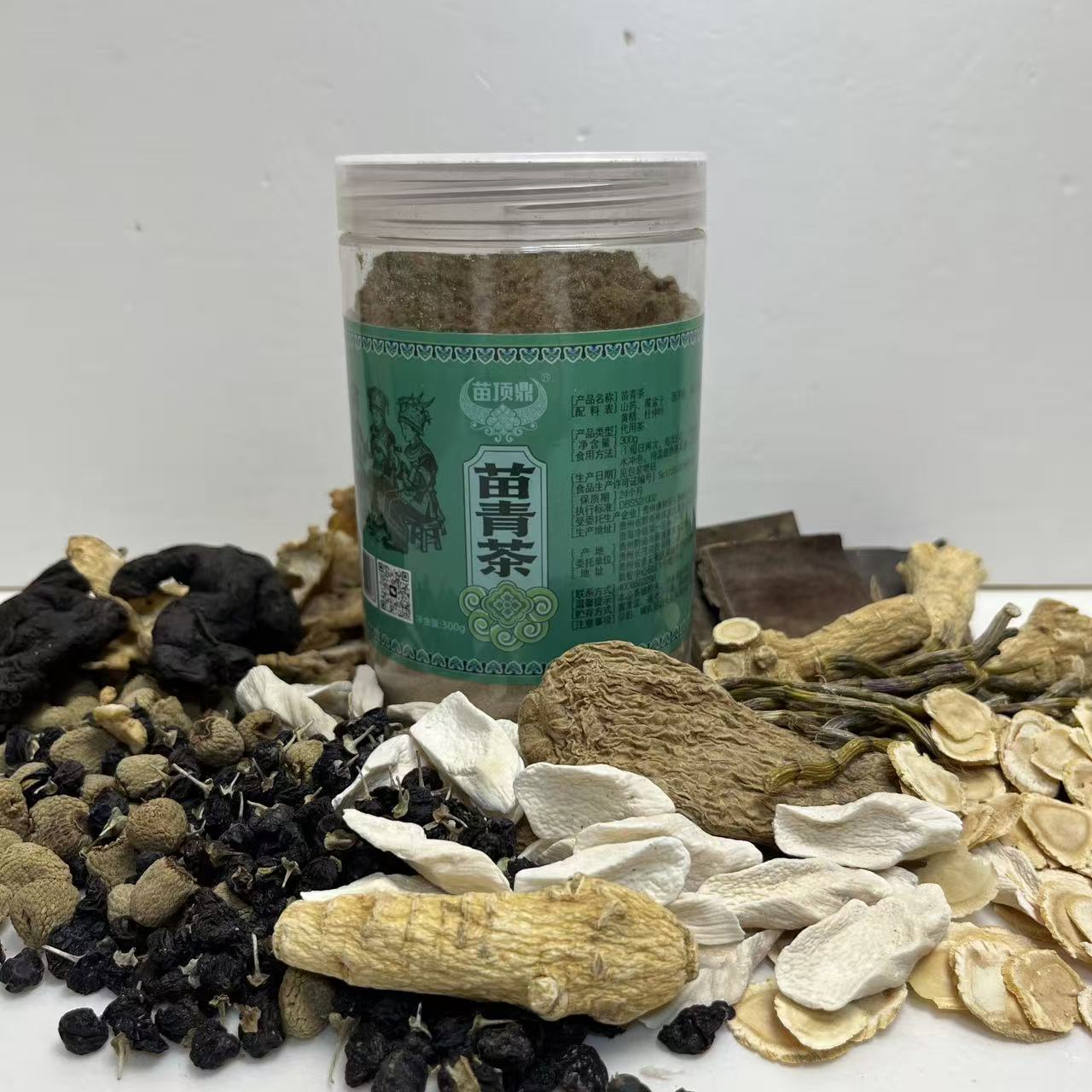 苗顶鼎虎姜山猛子干货特产茶粉300克1罐