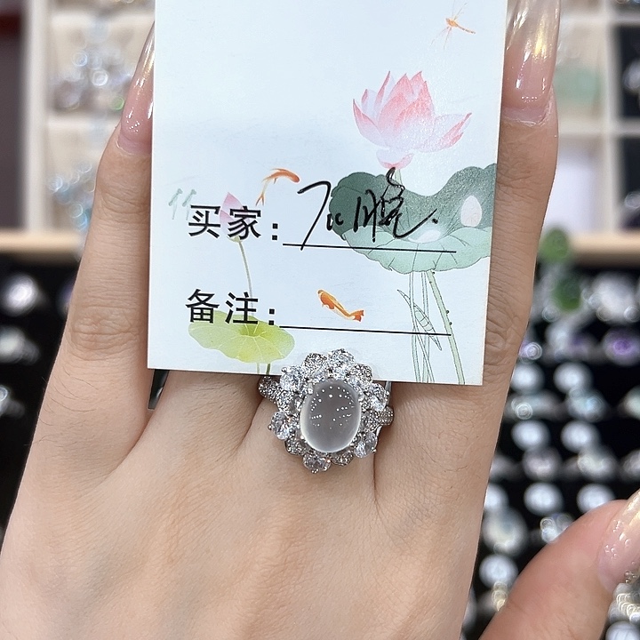 不***晚黄晶戒指银S925镶嵌戒指