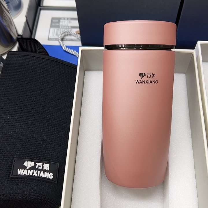 万象保温杯f95-360粉杯套