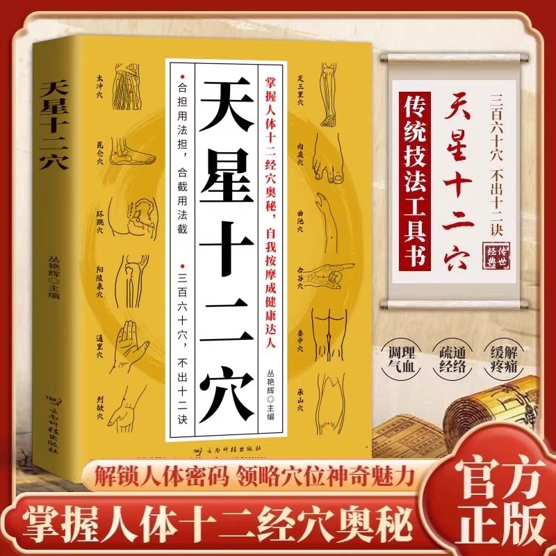  天星十二穴正版 全身经络中医穴位图道家全真派马丹阳金针度经典