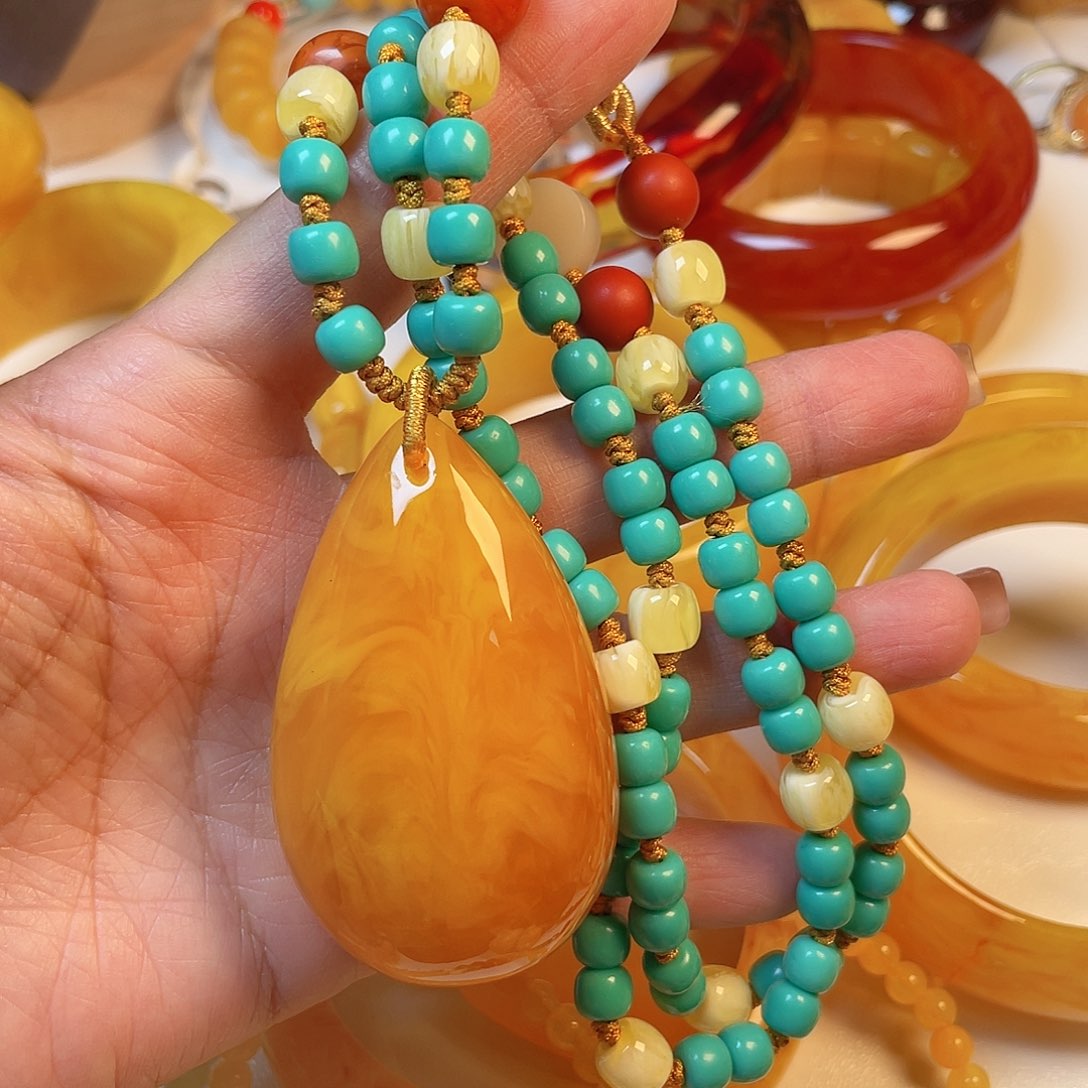 蜜蜡颈饰未镶嵌E*a项链