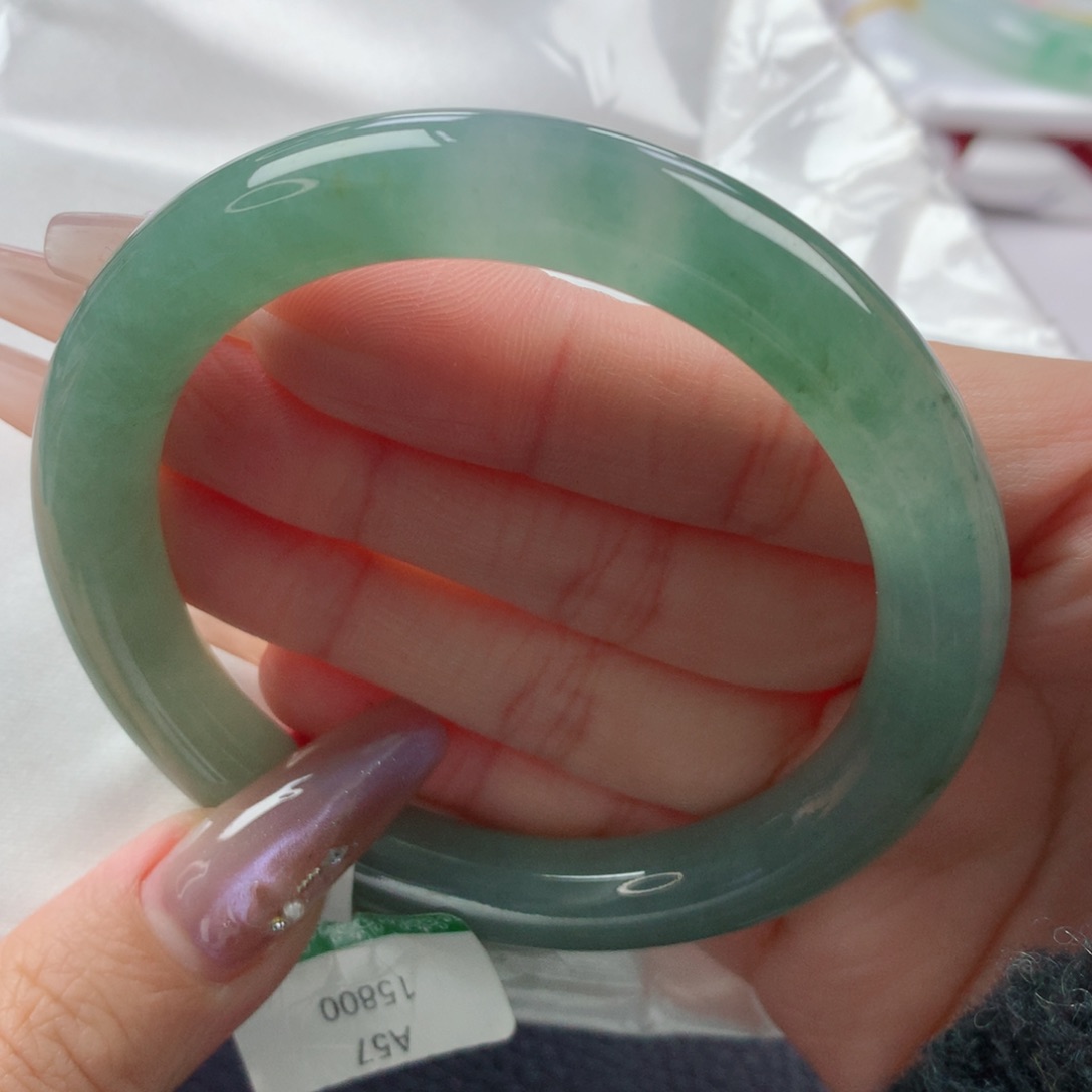 未镶嵌手镯翡翠缅甸天然翡翠A货57.3