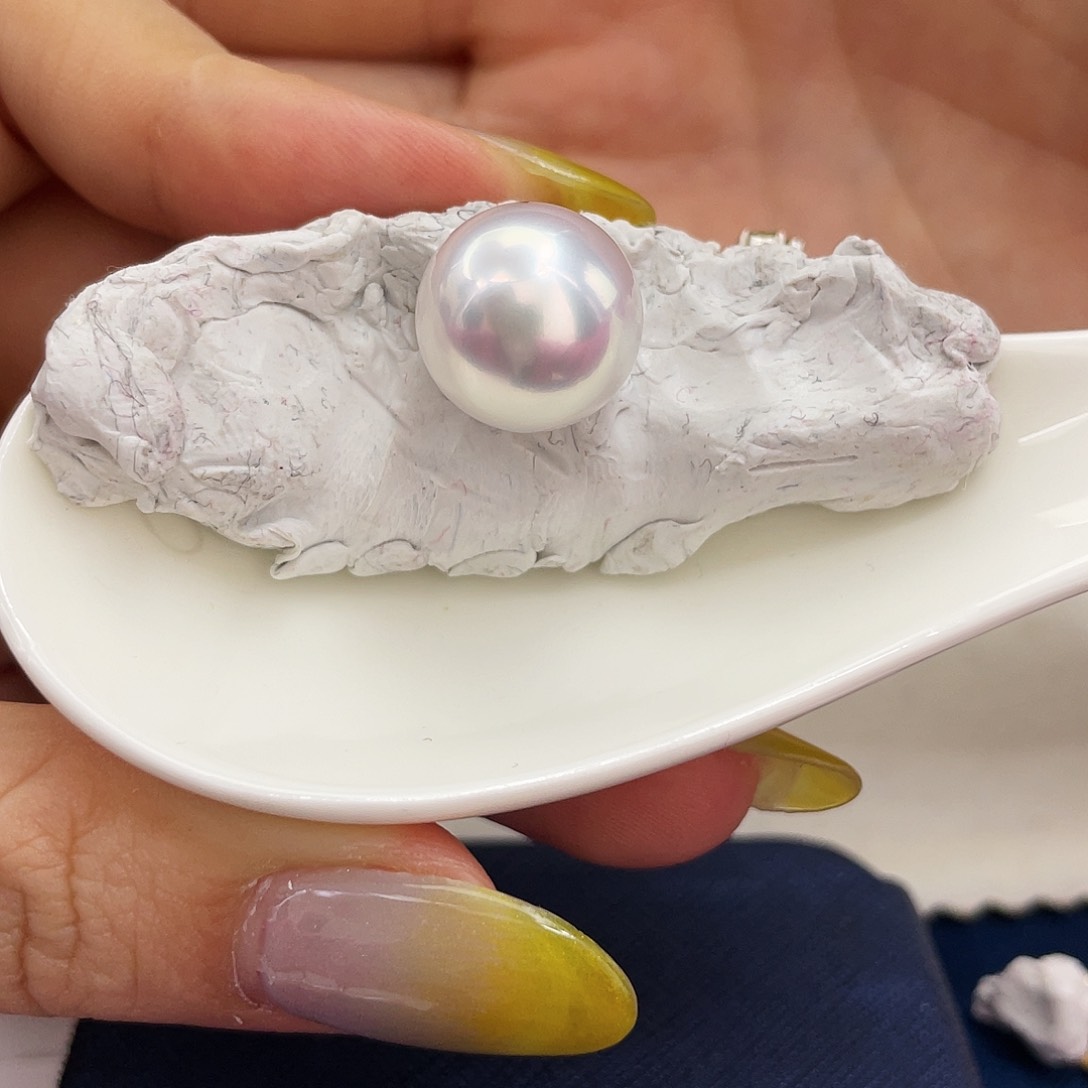 海水珍珠颈饰未镶嵌欢*14-15mm澳白单珠