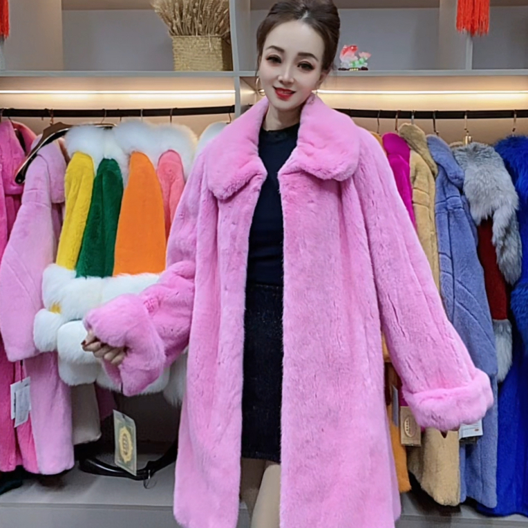 “在逃公主”全抽南瓜袖貂皮大衣女水貂皮草中长款整貂年轻外套冬