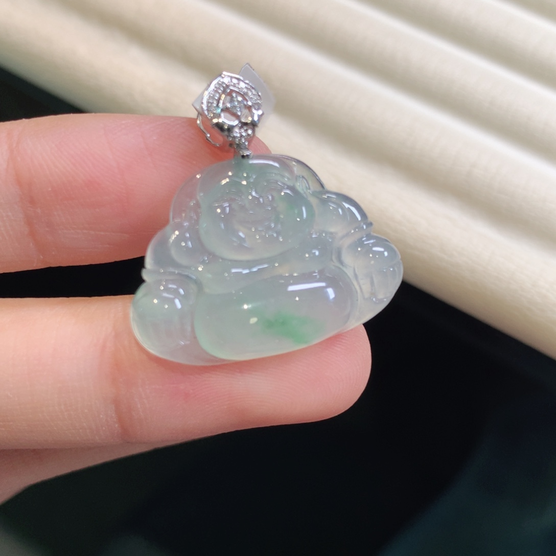 翡翠颈饰18K金镶嵌沐***?