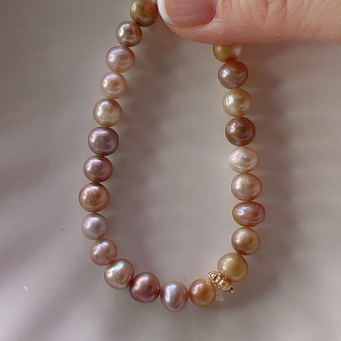 淡水珍珠手绳合金