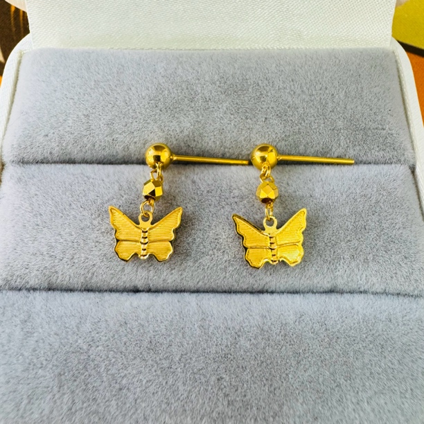 【夏夏专享】足金999饰品 时尚耳钉 2.09 GP