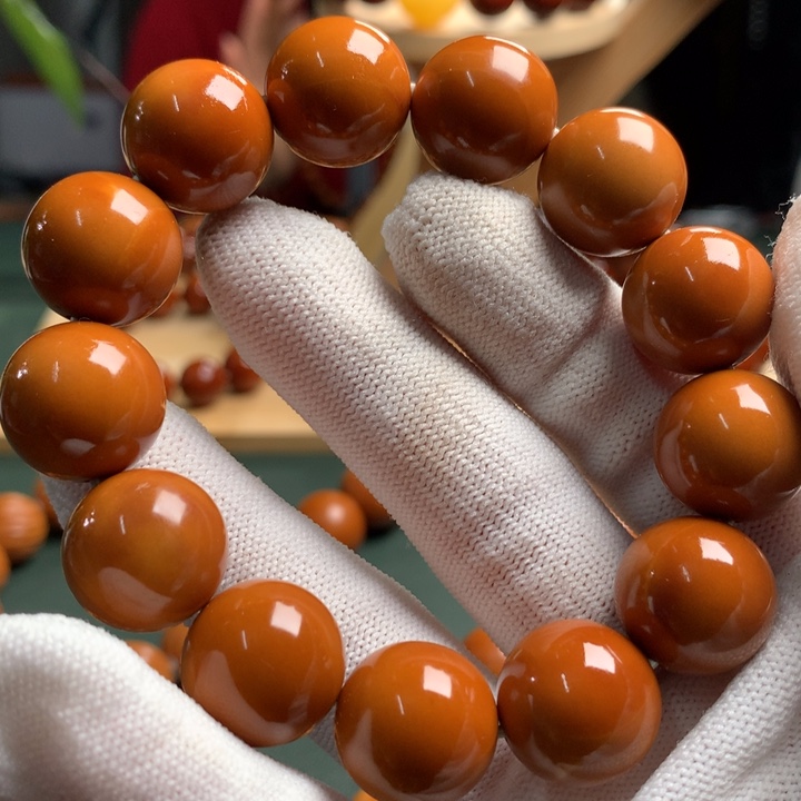 橄榄核手串1.63水晶超小孔