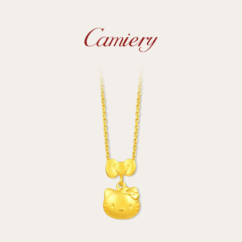 CAMIERY/卡美瑞 轻奢甜美蝴蝶结Hello Kitty项链ZX