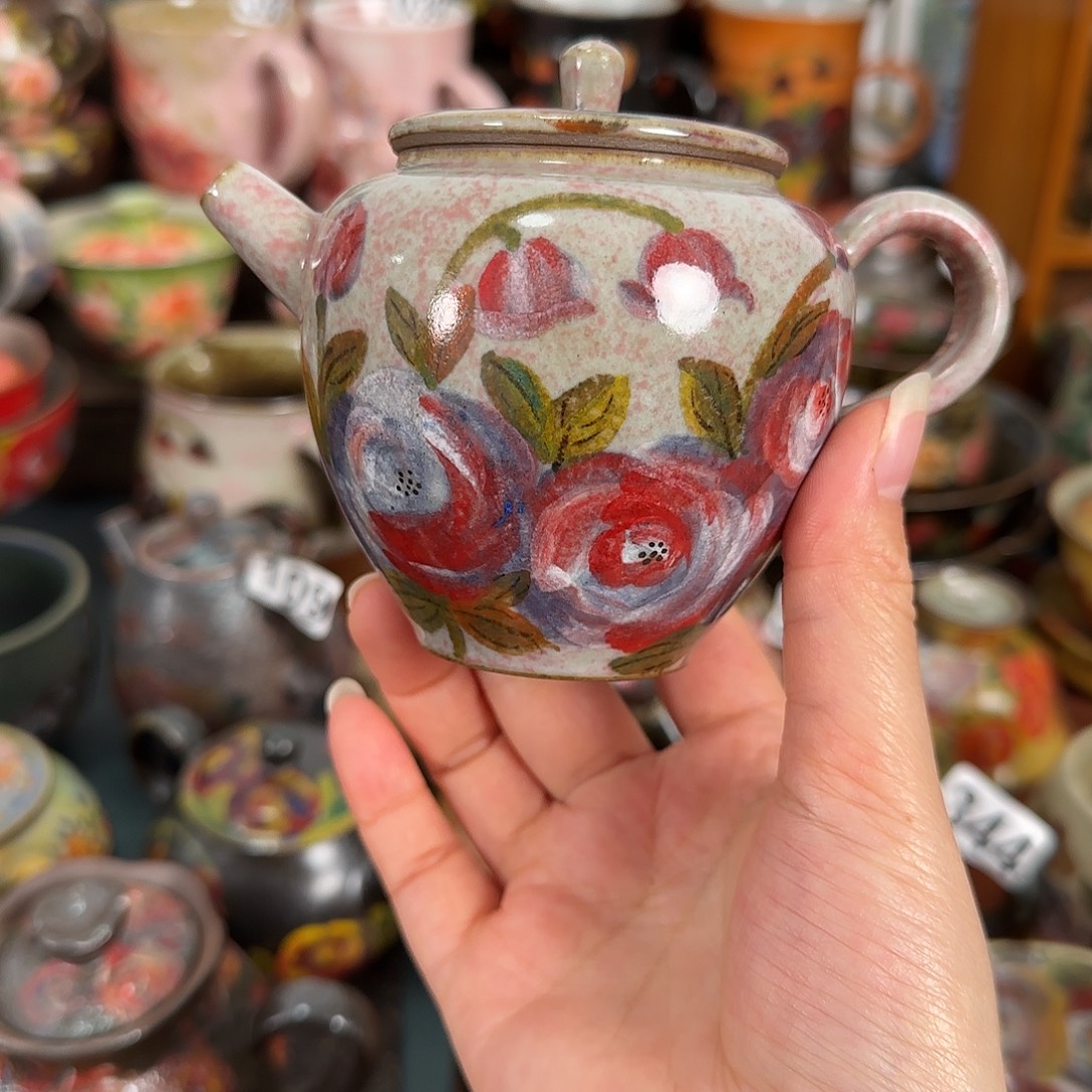 手工绘画泡茶壶高温陶瓷福利