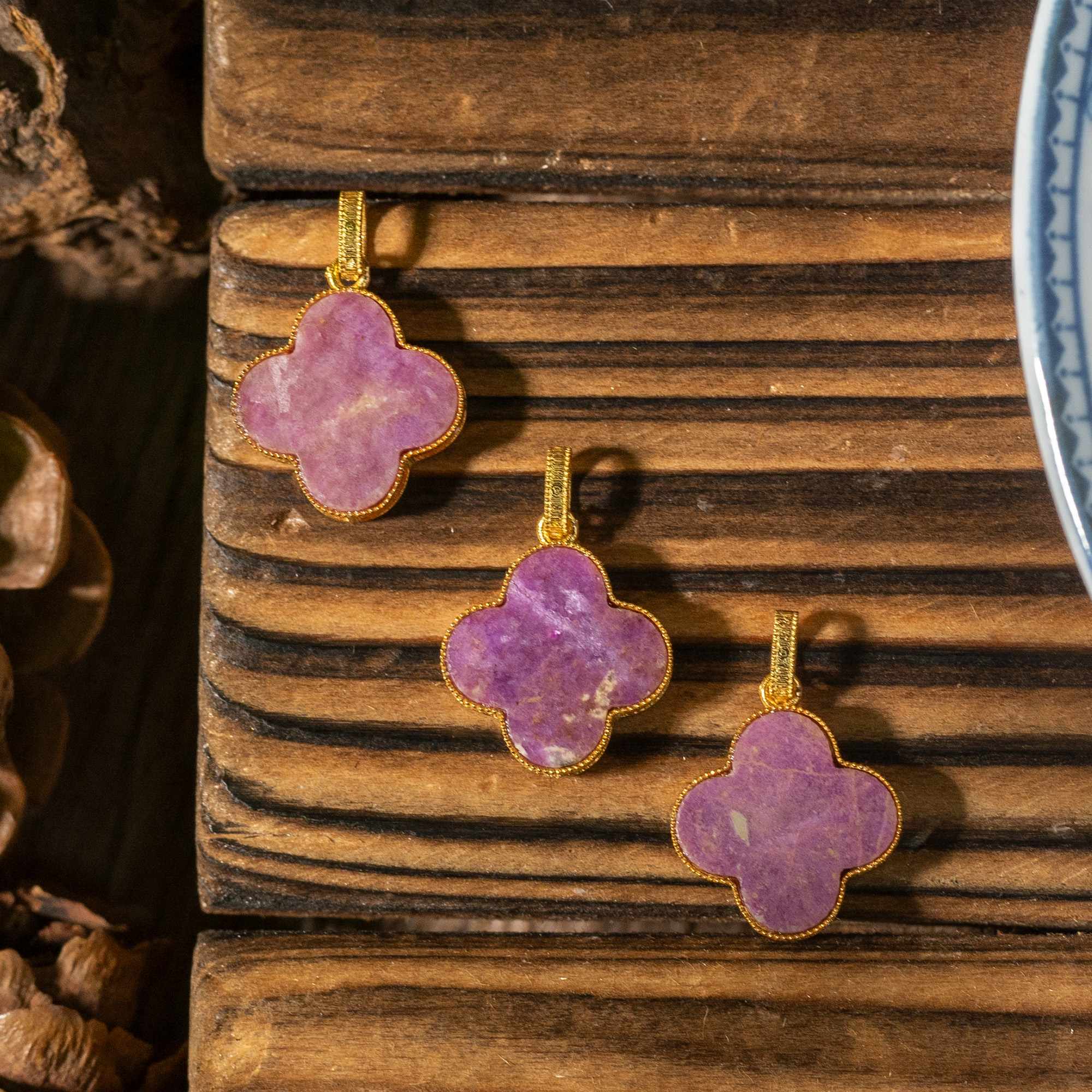 樱花雨丨樱花舒俱来四叶草吊坠/多样性发/发一件/P5936/18/0