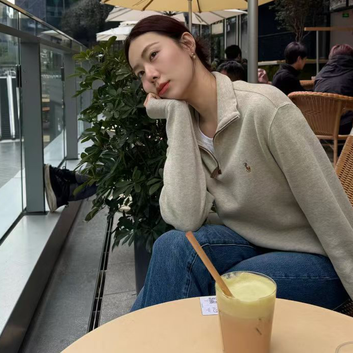 经典小马标半拉链套头卫衣女士可穿