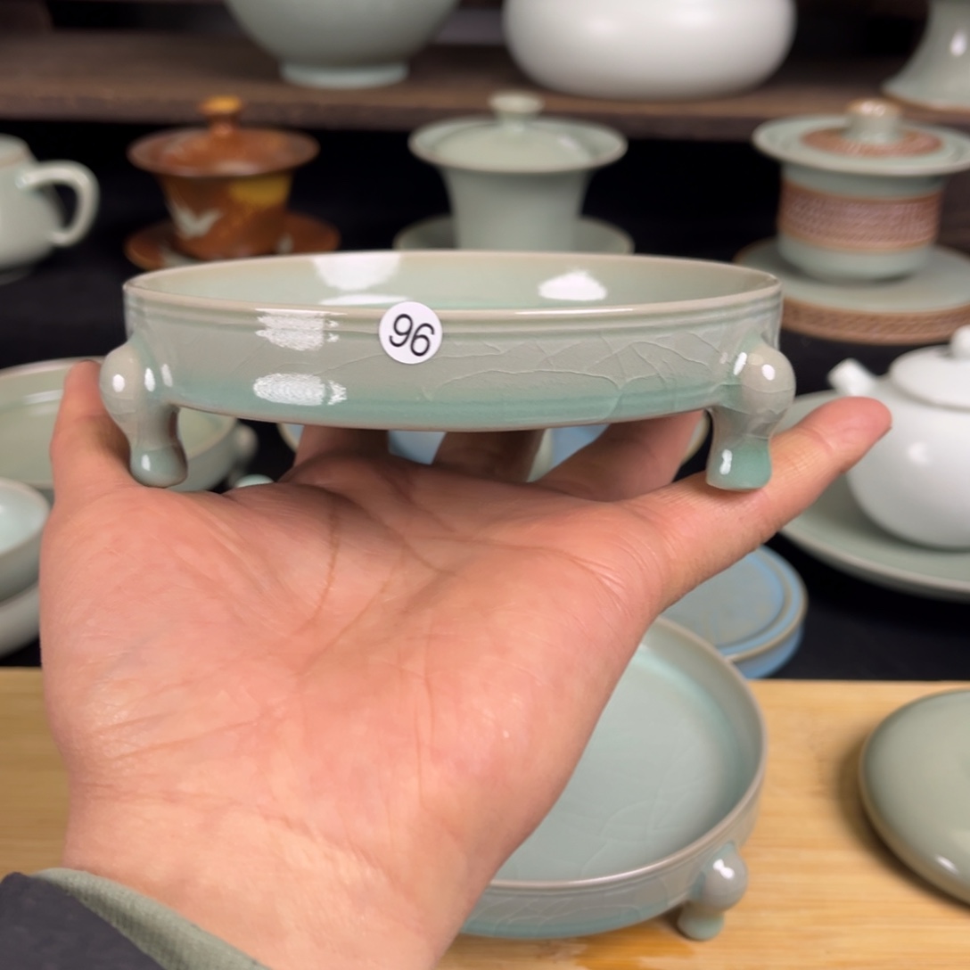 【闪购商品】微瑕手工三足洗汝瓷