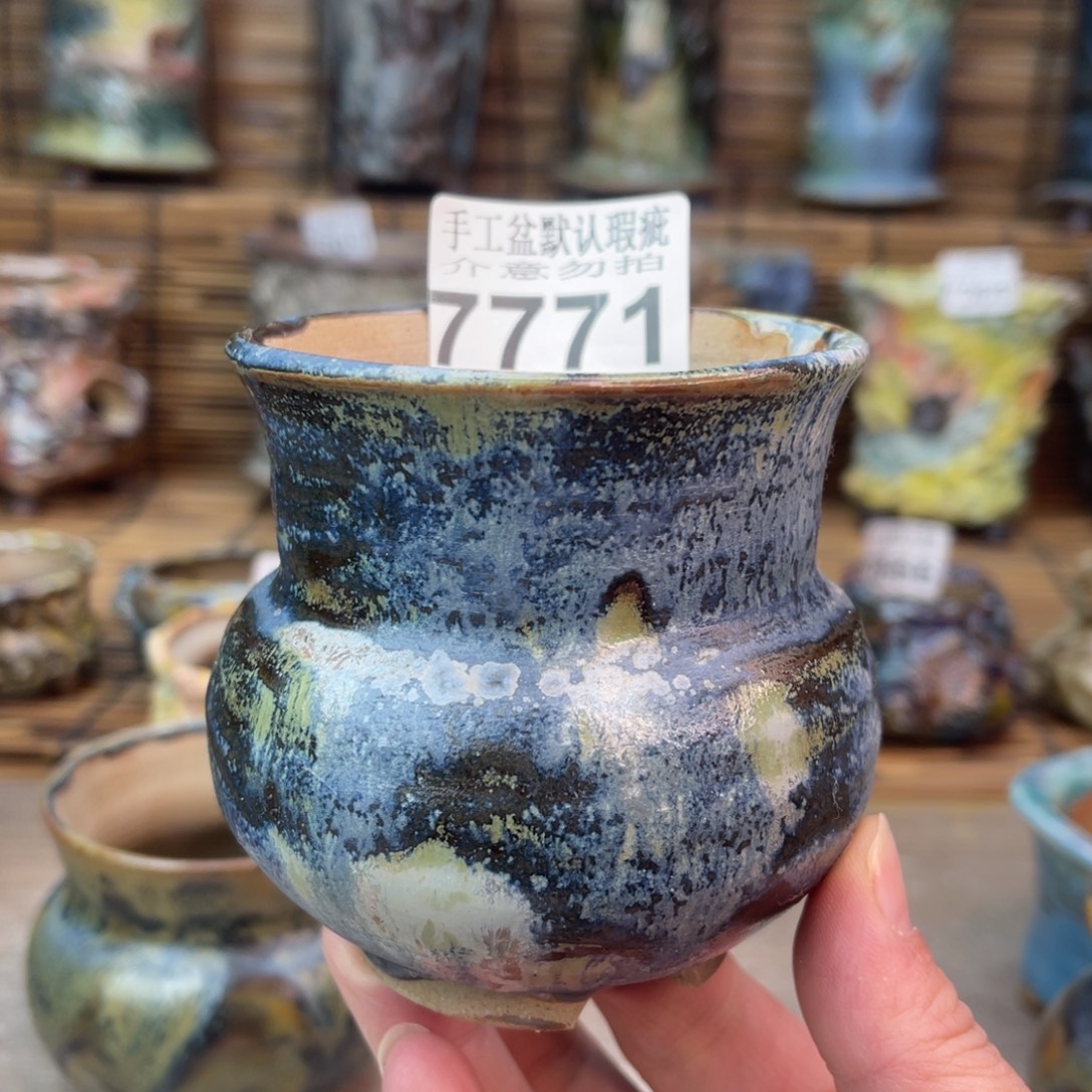 手工花盆默认瑕疵完美者勿拍