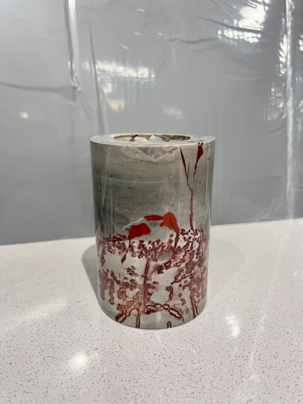 广西国画石天然笔筒（直播间一物一拍链接）