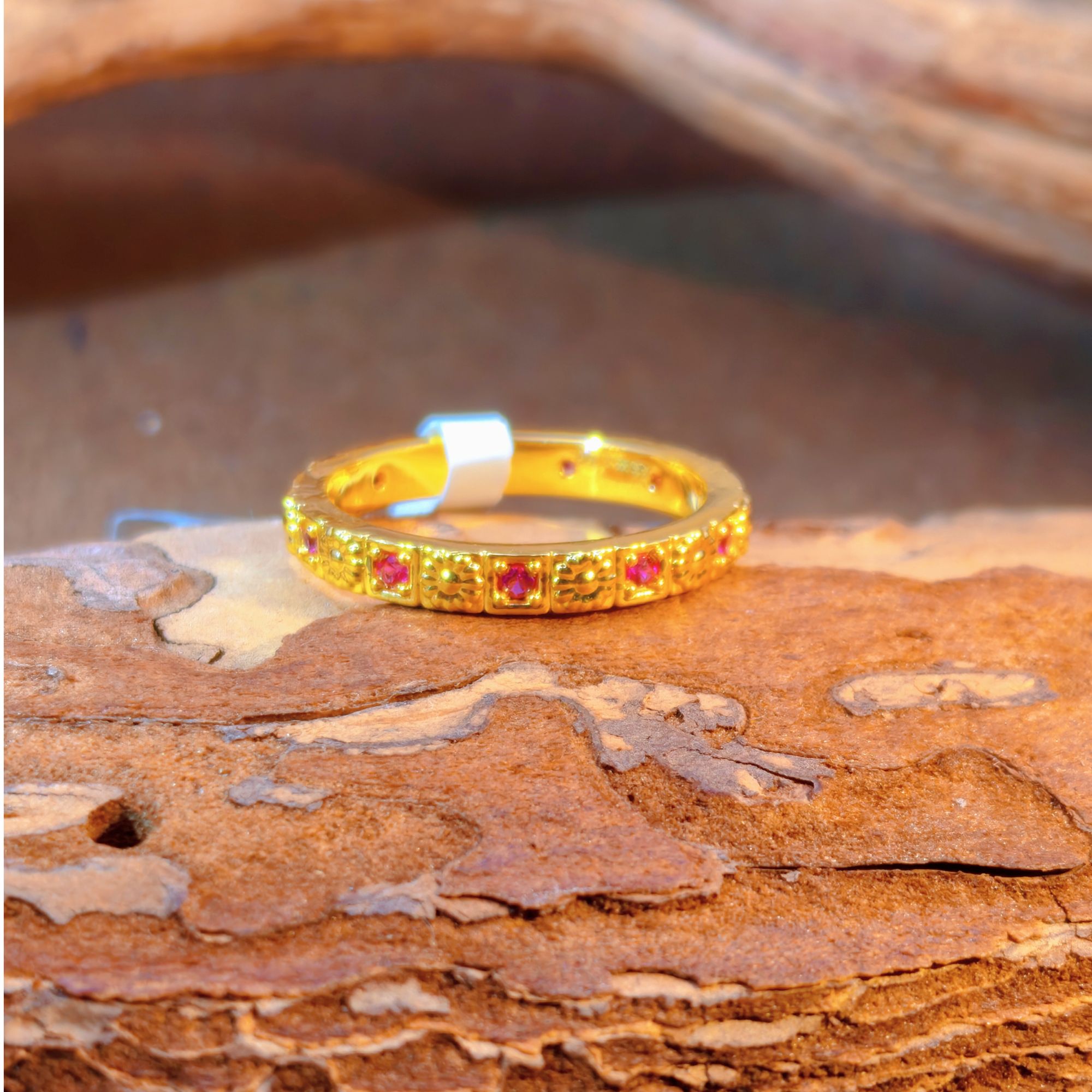 【付付专享】足金999 钉珠方糖戒指 6D工艺 双12大促圣诞节