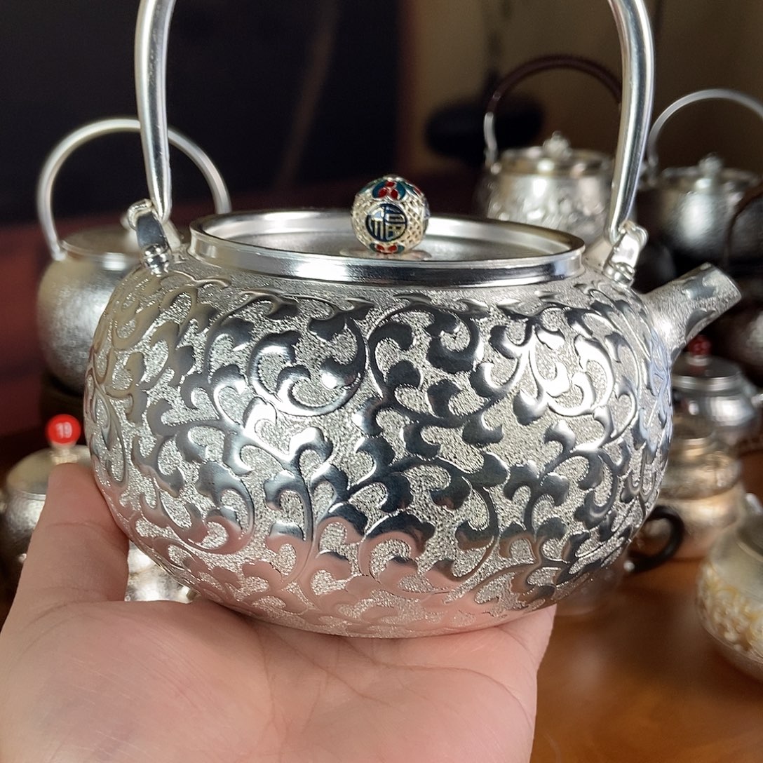 秋***林纯手工制作银衣大壶泡茶煮水