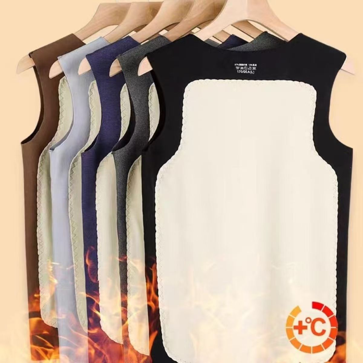 男士保暖背心双面德绒男修身冬款加肥加大码无痕加绒加厚马甲内穿