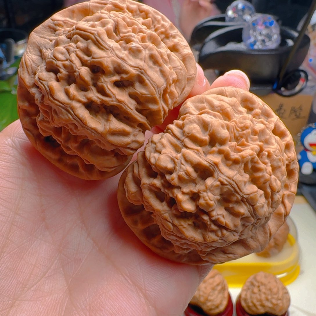 核桃把件49麒麟官帽