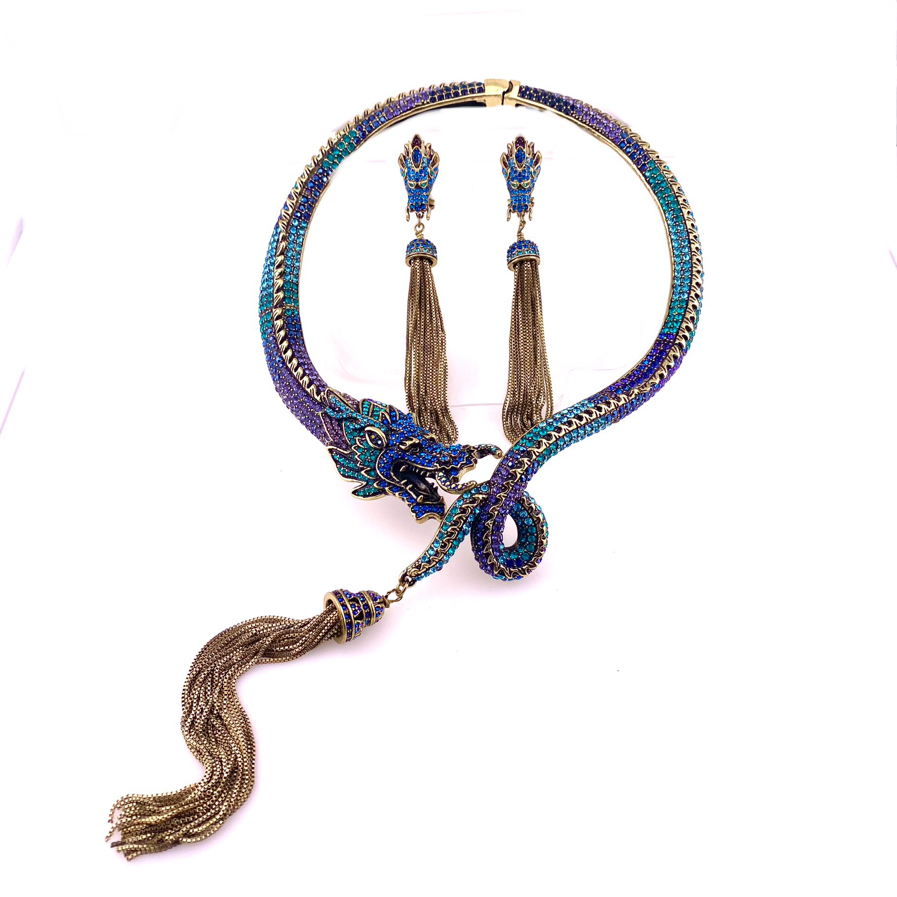 铜合金锆石耳饰 G029《龙行四海》复古中式百搭时尚气质设计师