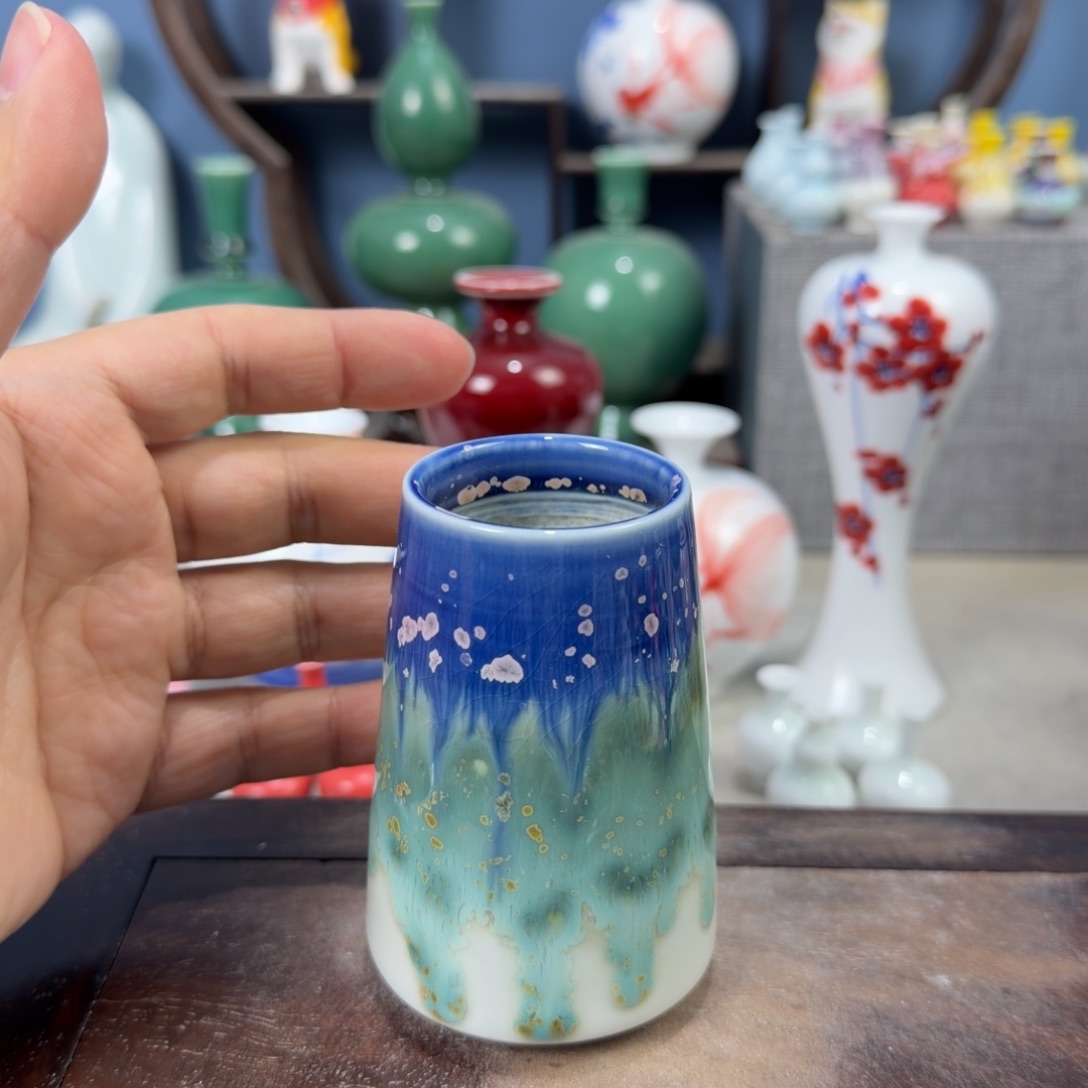 陶瓷手工小花器摆件