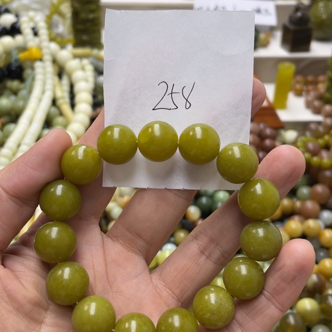 蛇纹石玉手链未镶嵌