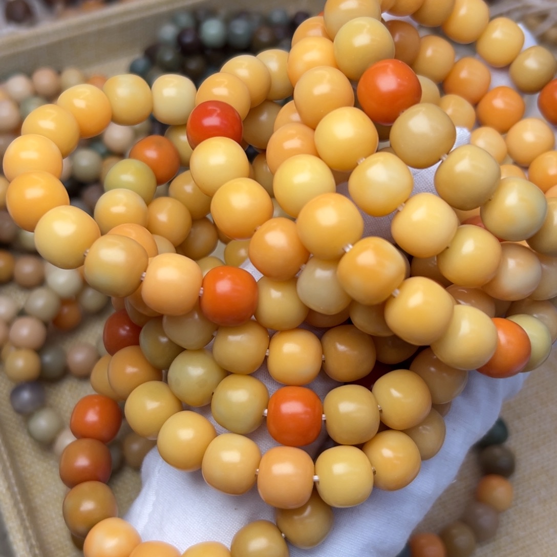 吊坠菩提根/象牙果13水磨无蜡粉鲜花单圈858