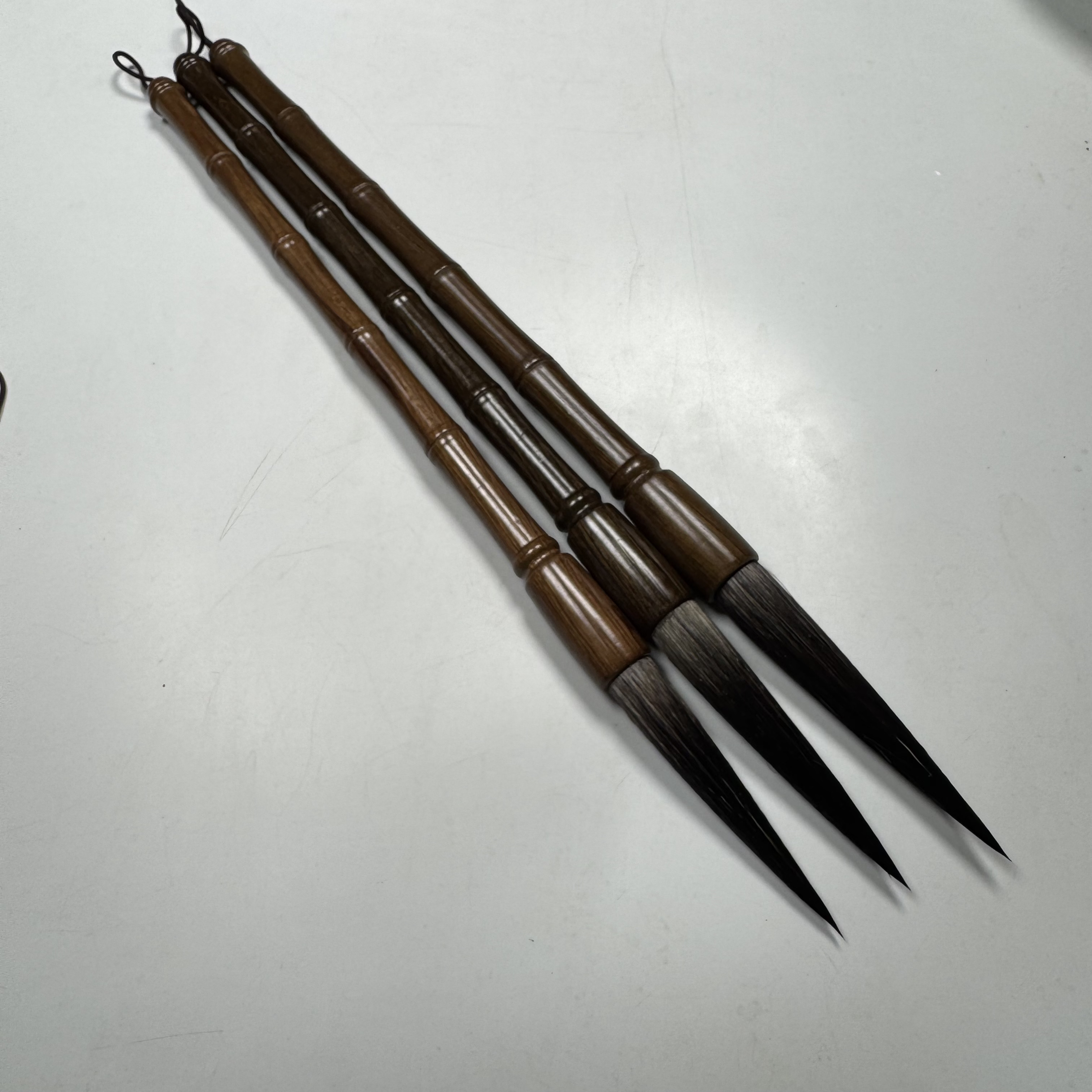三支熊毫套装出峰7.0，7.7，8.5口径1.2，1.3，1.4行草楷隶篆不挑字体