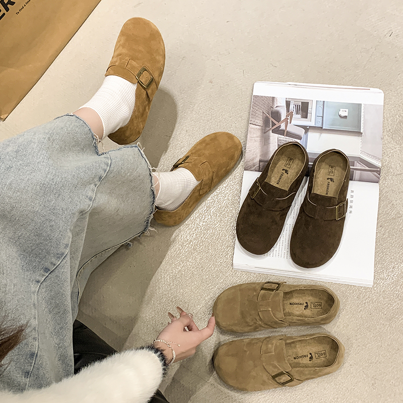 【现货+运费险】欧货勃肯鞋欧若风厚底软低帮女勃肯拖鞋7280