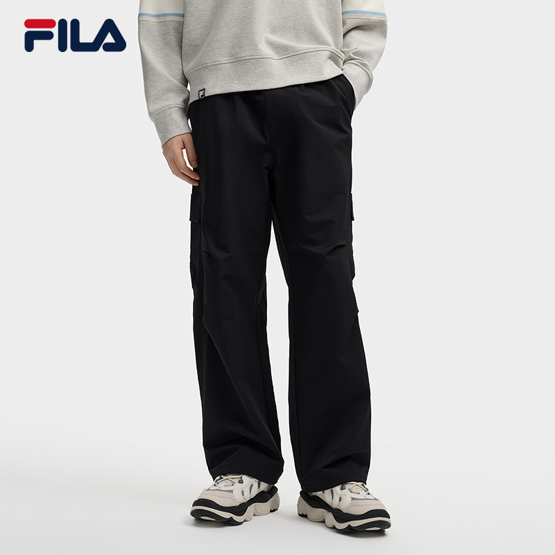 【经典长裤】斐乐爆款百搭松紧运动秋冬新款黑色男裤F11M549802