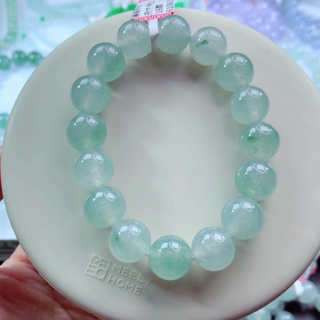 翡翠未镶嵌手链卡12.7