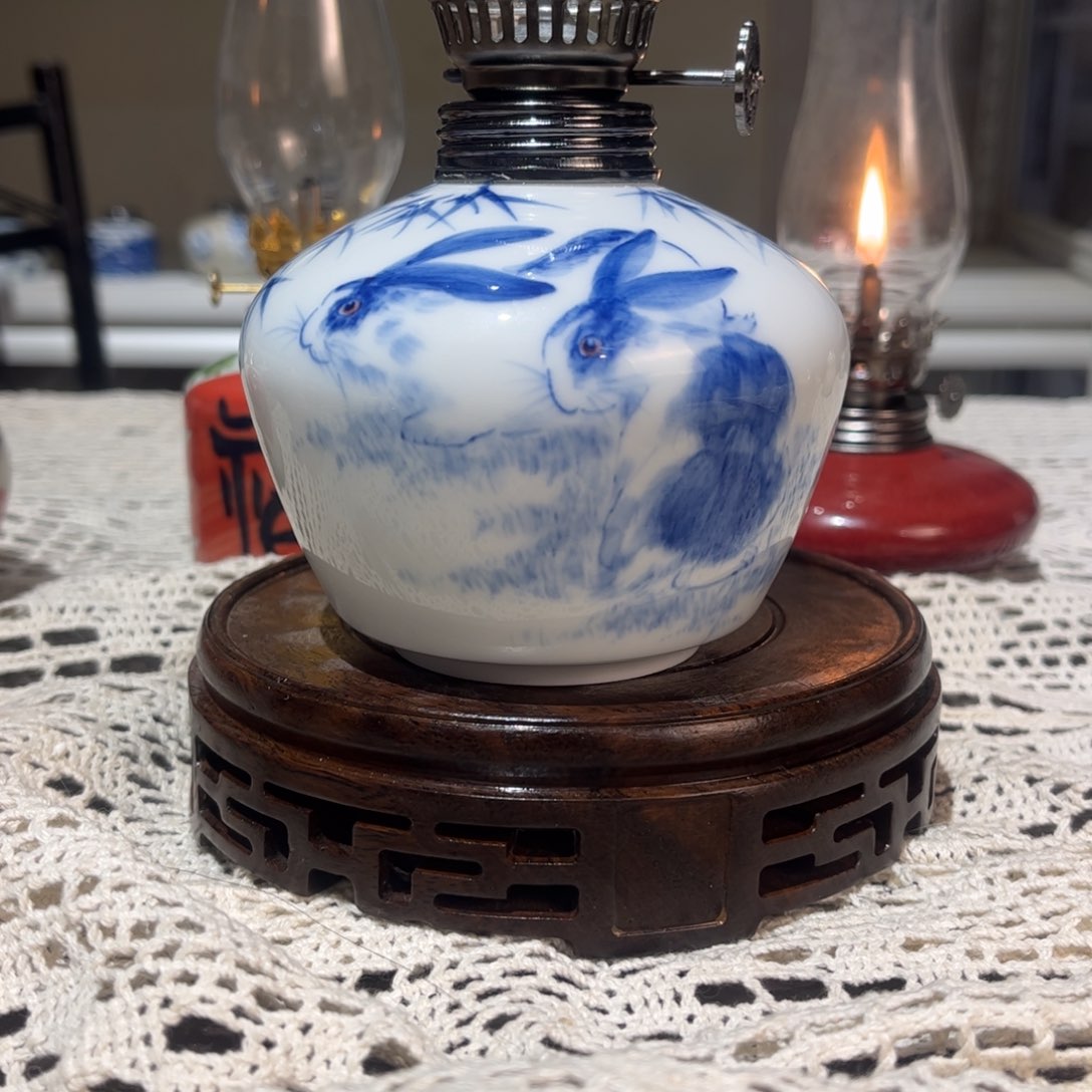 摆件景德镇陶瓷香薰灯