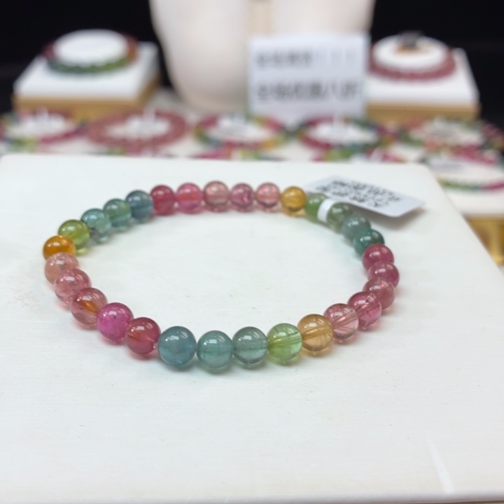 碧玺手链未镶嵌6mm+