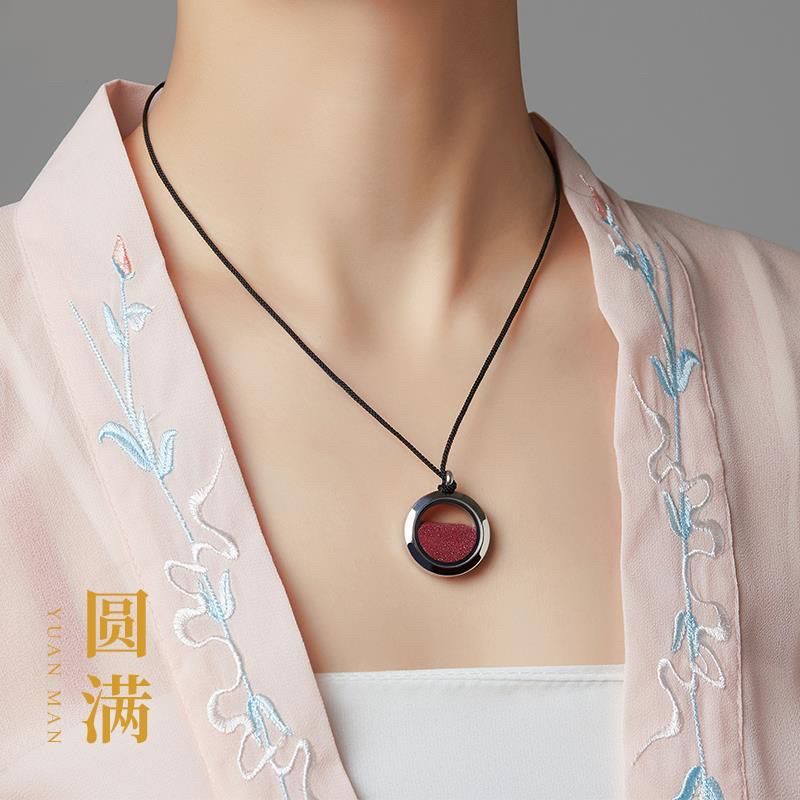 天然辰砂原矿朱砂原石晶体砂嘎乌盒朱砂粉吊坠挂件紫砂粉项链配饰