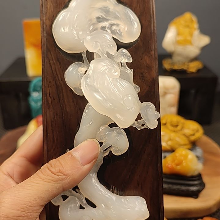 寿山石团****具摆件摆件摆件