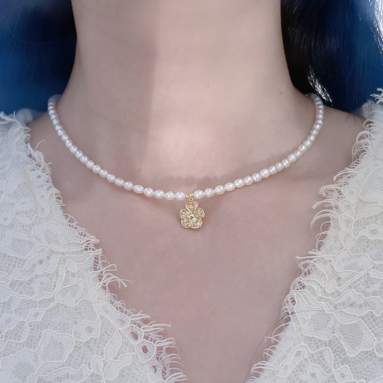 合金项链 Cuddle 进口14K 减龄小米珠项链 Xl0046