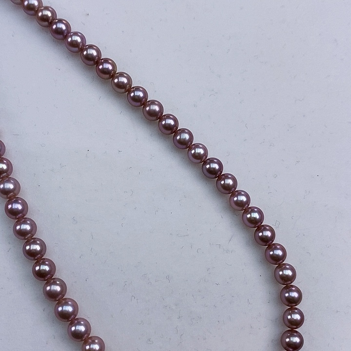 淡水珍珠银S925镶嵌颈饰5 左右正圆无暇