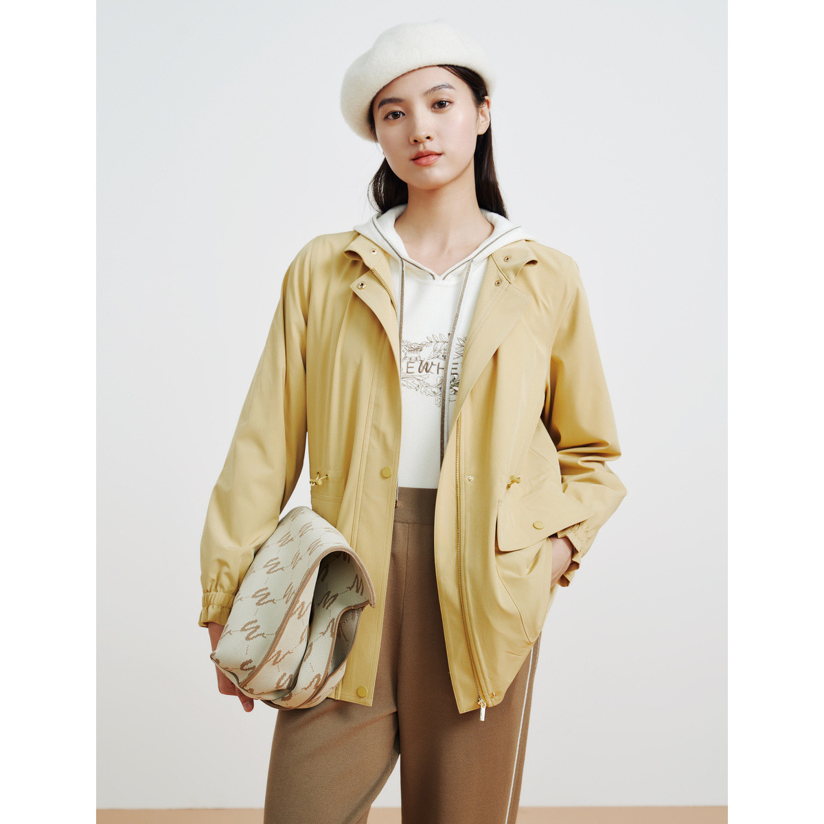 【CC专属】【都市休闲】新款简约工装风抽绳外套通勤百搭款