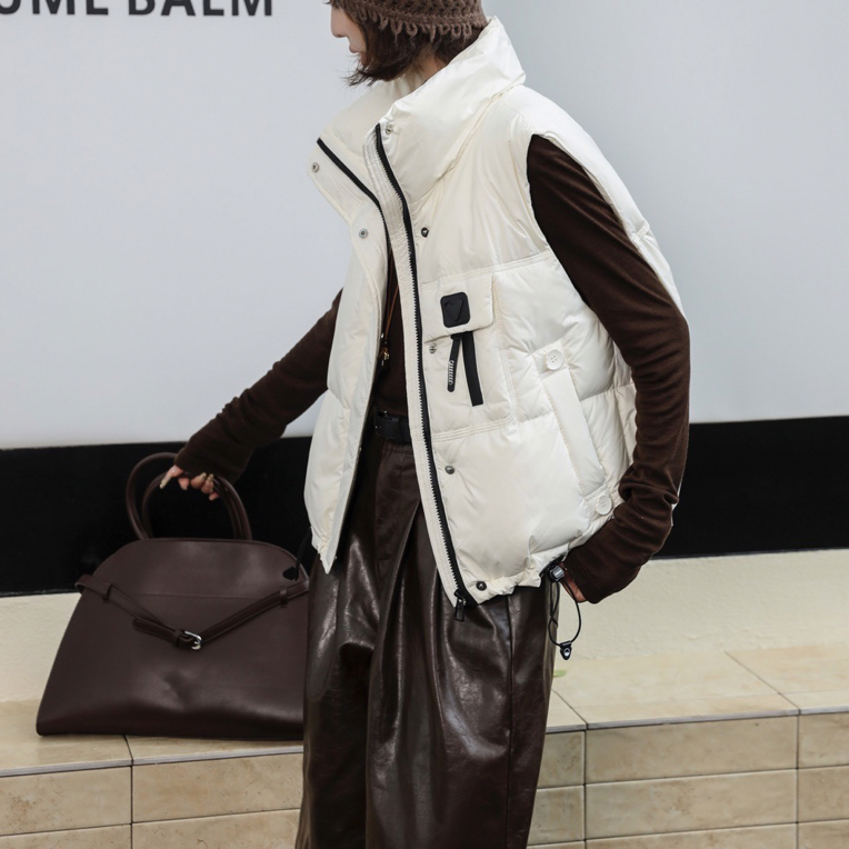 冬款休闲短款羽绒服马甲