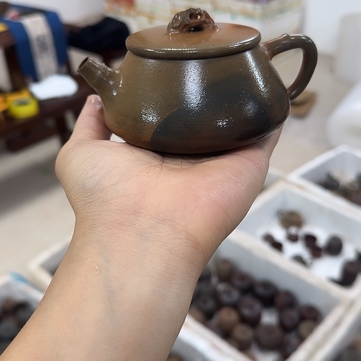 茶壶紫砂平**淡坭兴陶柴烧