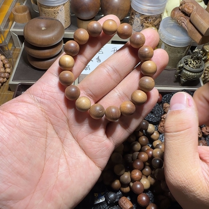 手串/手链檀香木老山檀香1.2单圈瑕疵