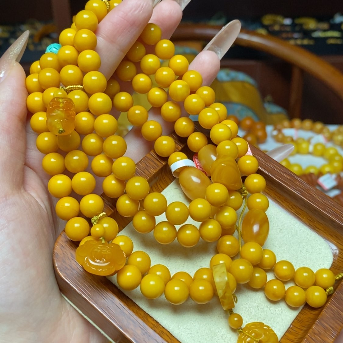 【闪购商品】蜜蜡颈饰未镶嵌项链