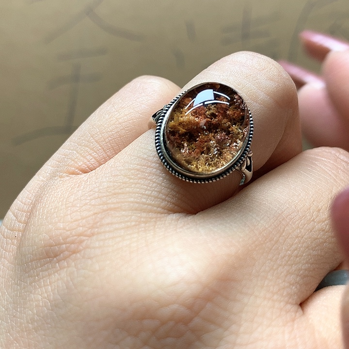 水晶水晶戒指银S925镶嵌用****5